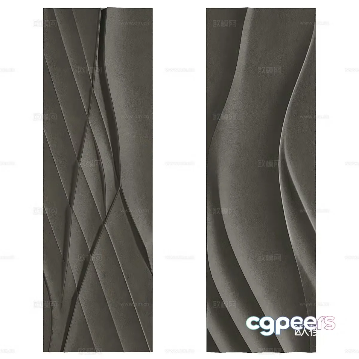 Modern Wasabi Bas-relief Decorative Hanging Board 3D Model