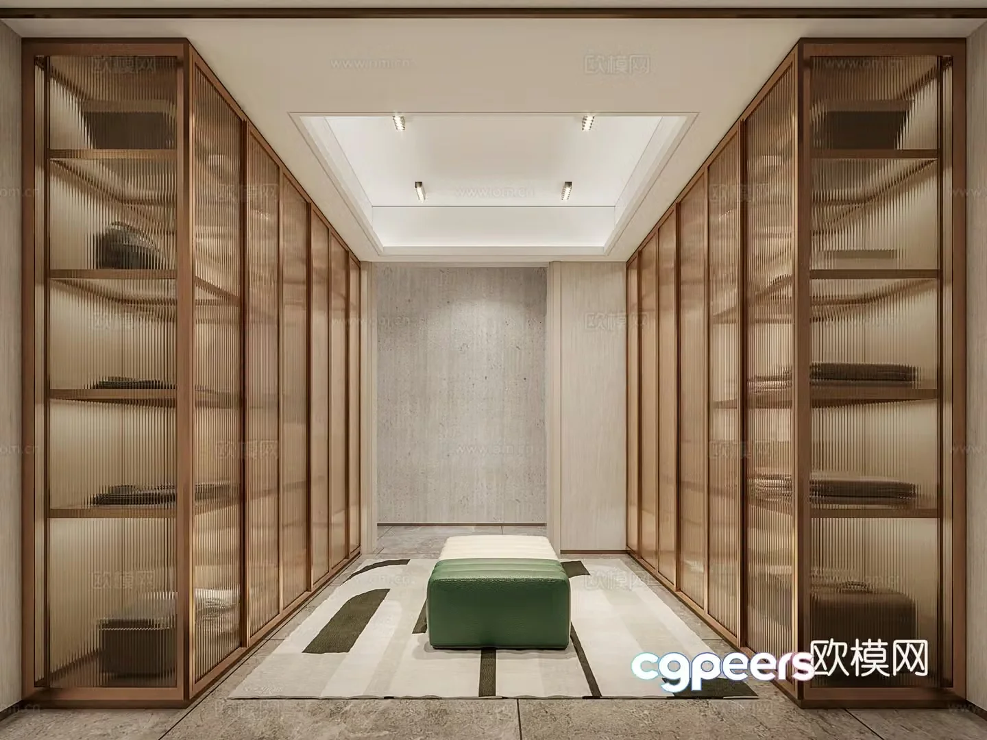 Light luxury cloakroom 3D model