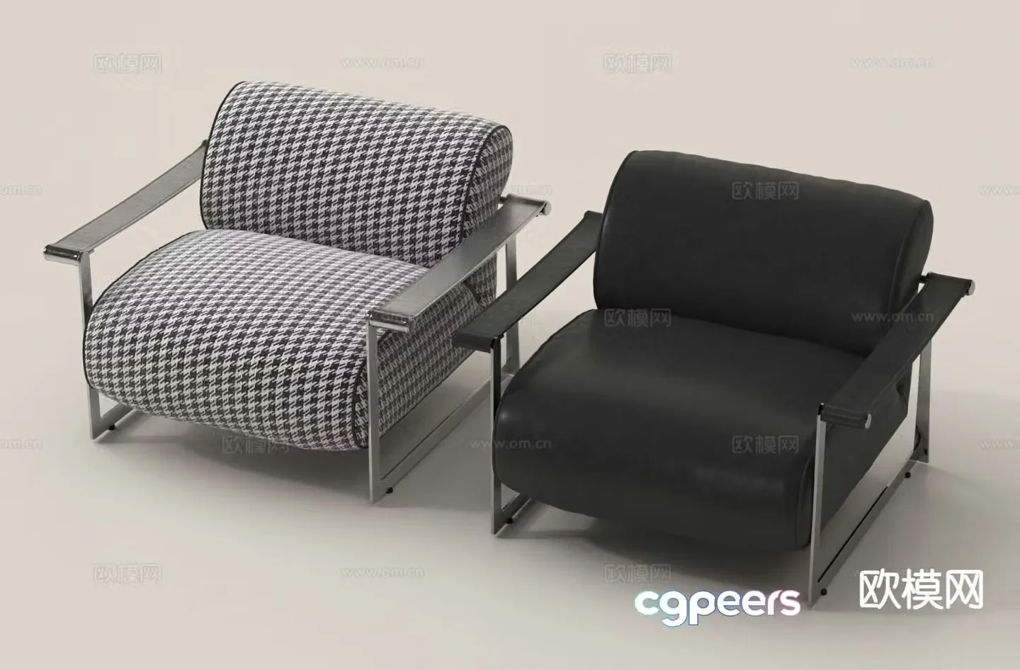 Single sofa armrest sofa 3d model