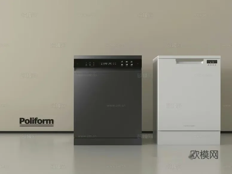 Modern Dishwashers 3D Model – 679 – VRAY Render