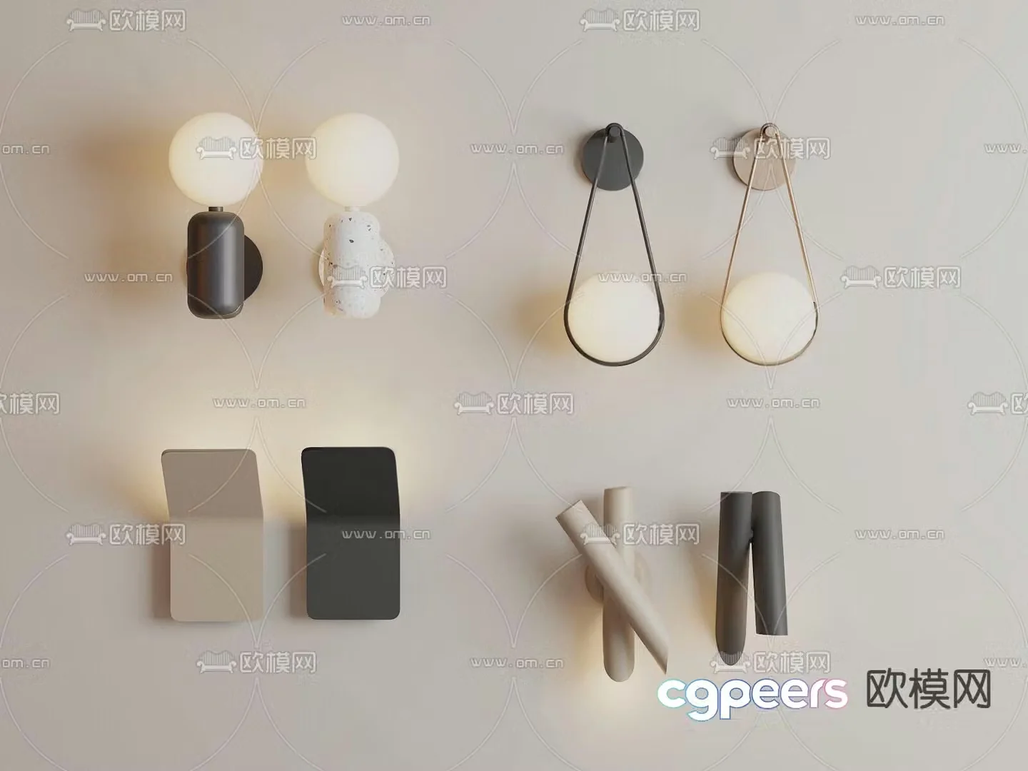 Modern bedside wall lamp 3d model
