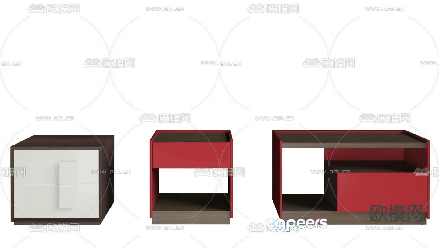 Minimalist bedside table 3d model