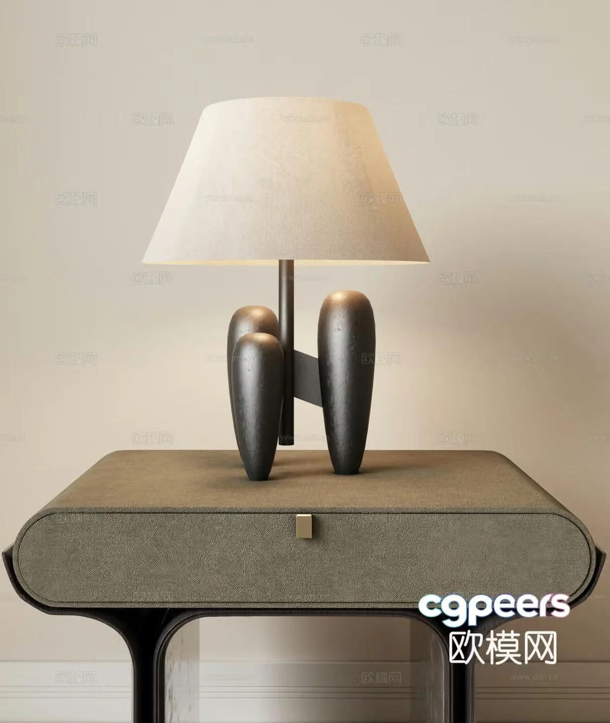 Medieval style table lamp bedside table lamp decorative table lamp 3d model