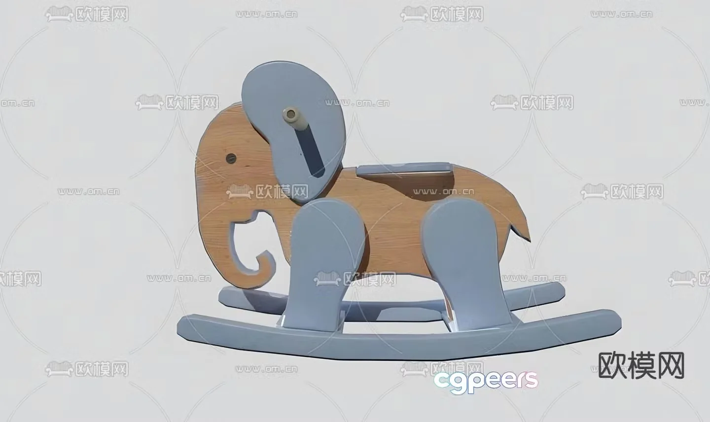 Trojan horse toy elephant 3d model