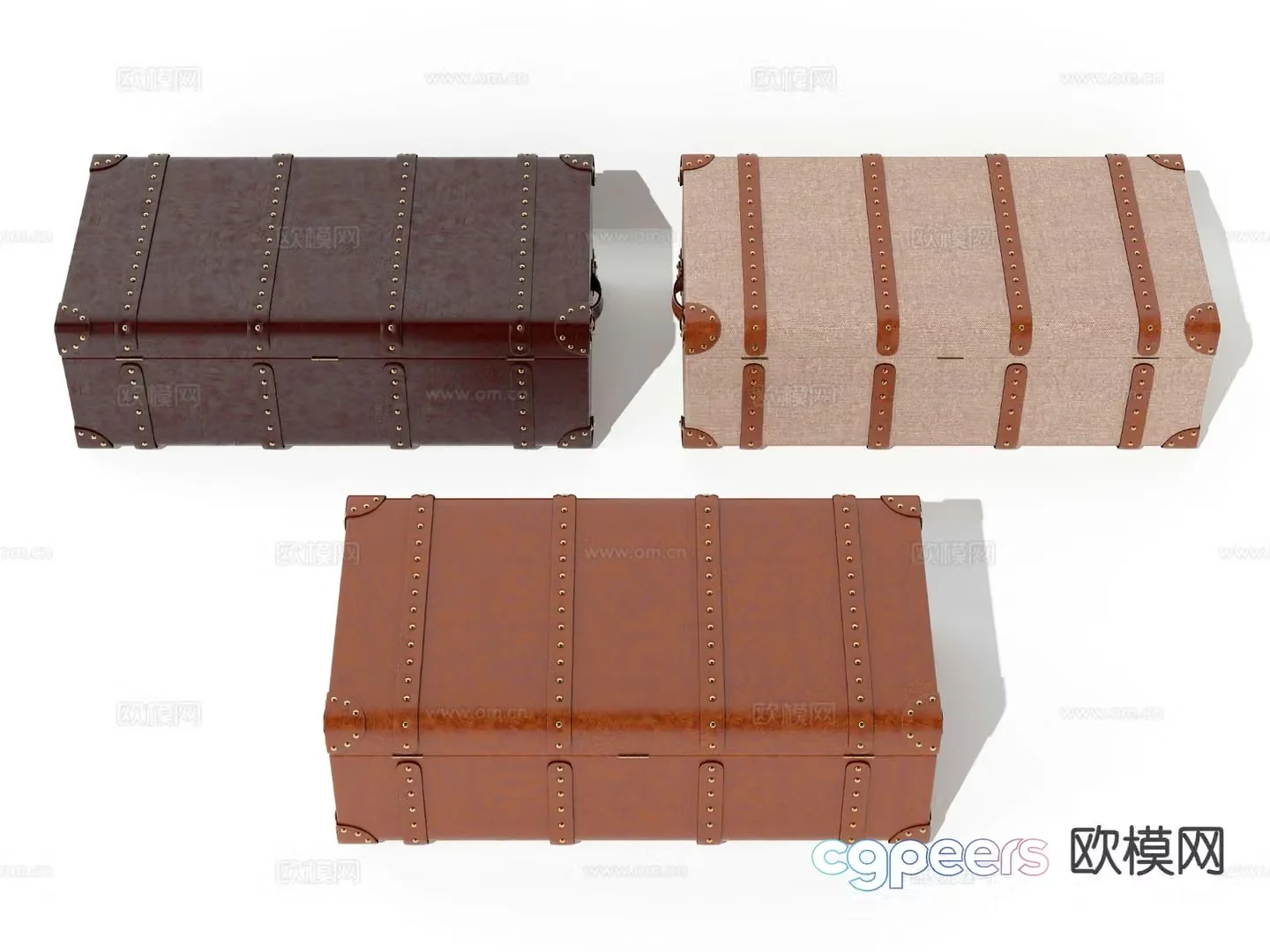 Industrial style suitcase suitcase box 3d model