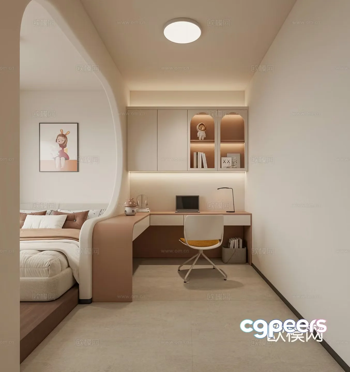 Modern children’s room Girl’s room-20143d model