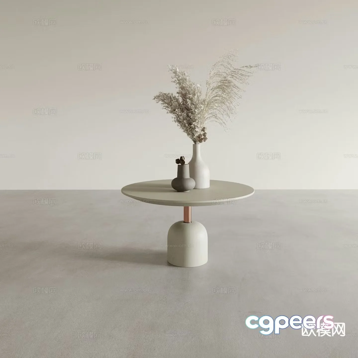 Modern side table round table corner table 3D model