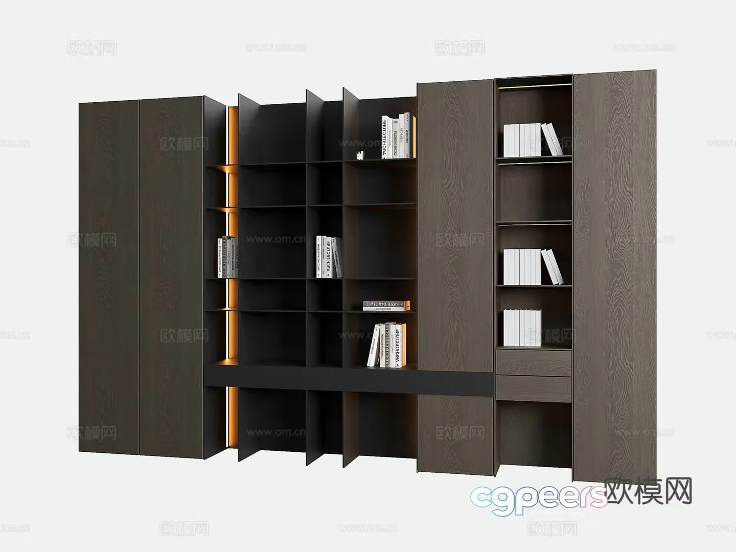 Modern bookcase Italian bookcase Living room bookcase Italian wine cabinet Modern wine cabinet Log bookcase 3D model