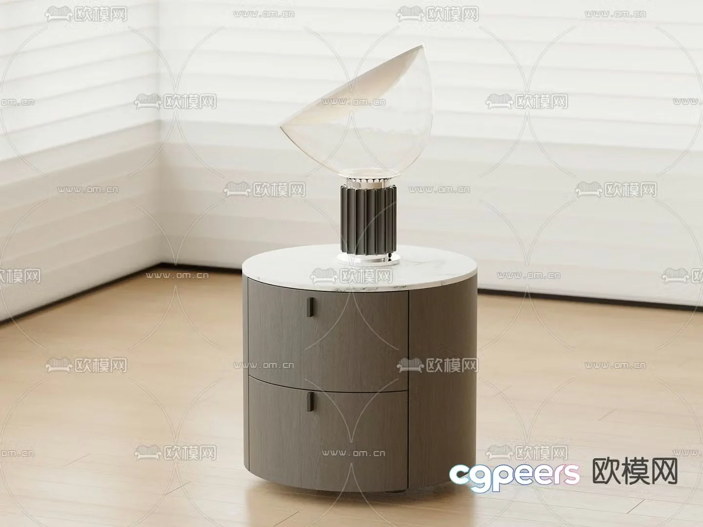 Modern bedside table 3d model