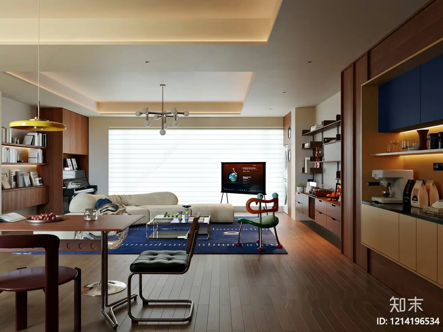 Modern Living Room 3D Model – 6201 – VRAY Render