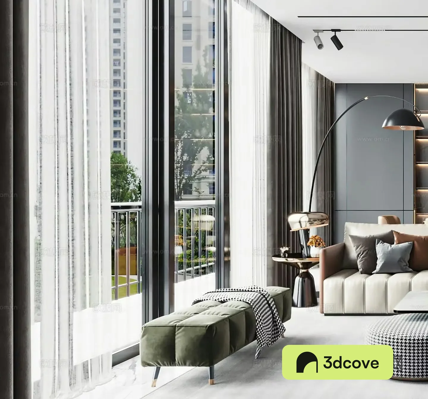 Modern stools light luxury Italian stools modern leisure chairs Italian leisure chairs floor lamps