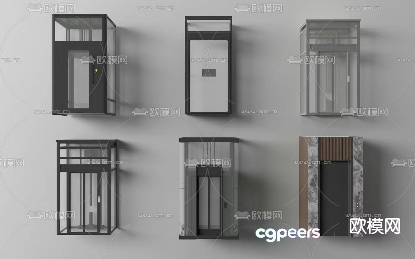 Modern sightseeing elevator Direct elevator 3D model