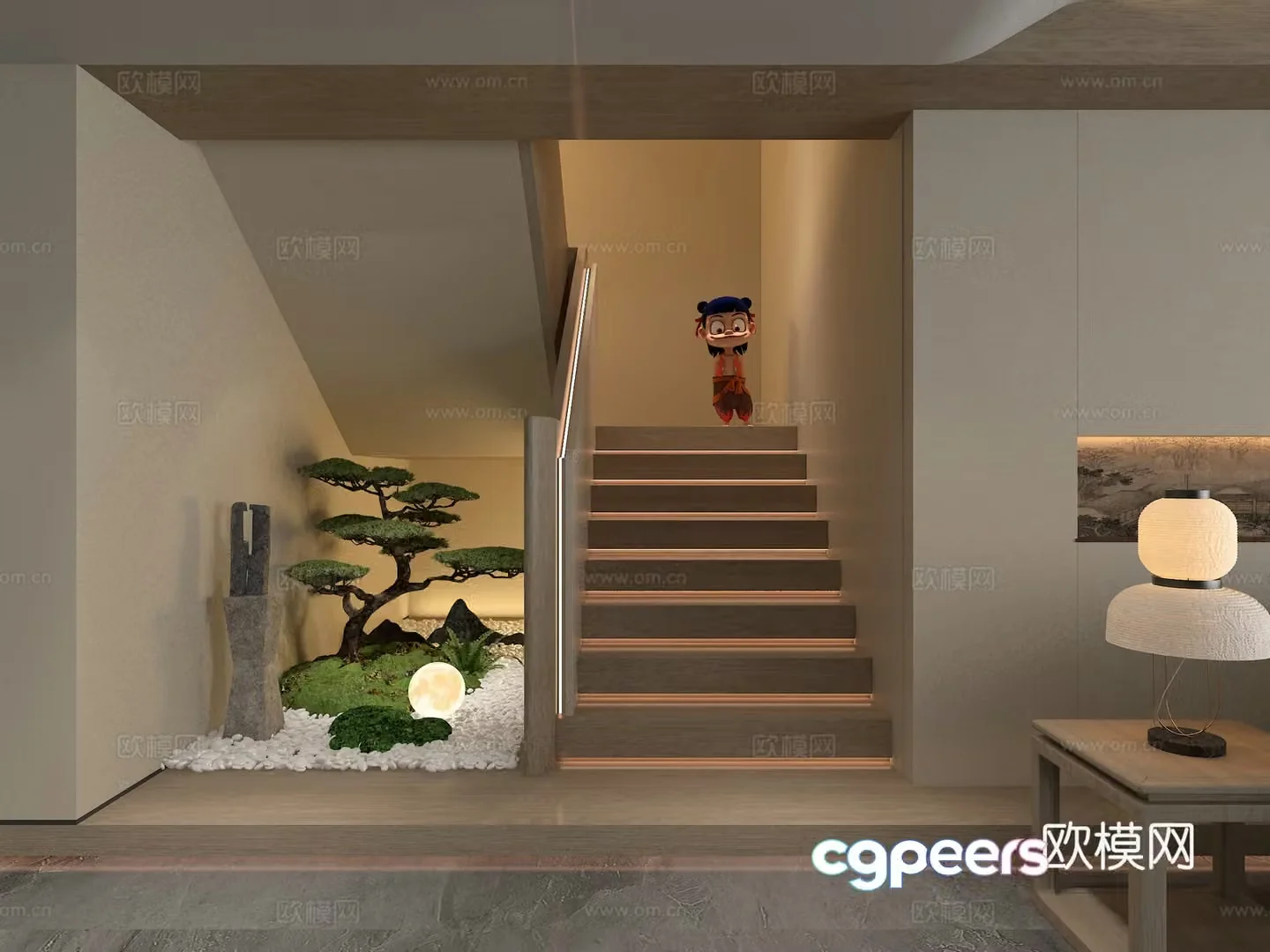 Villa stairwell 3d model