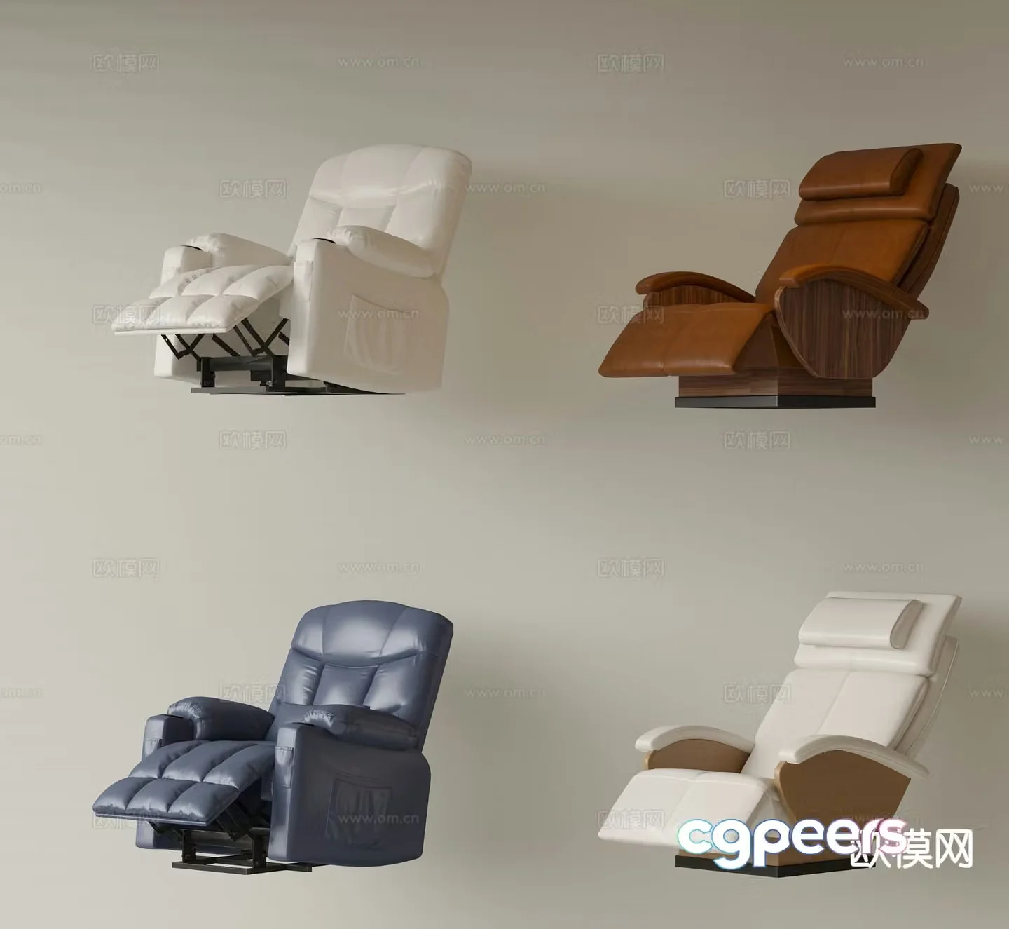 Modern massage sofa massage chair 3d model
