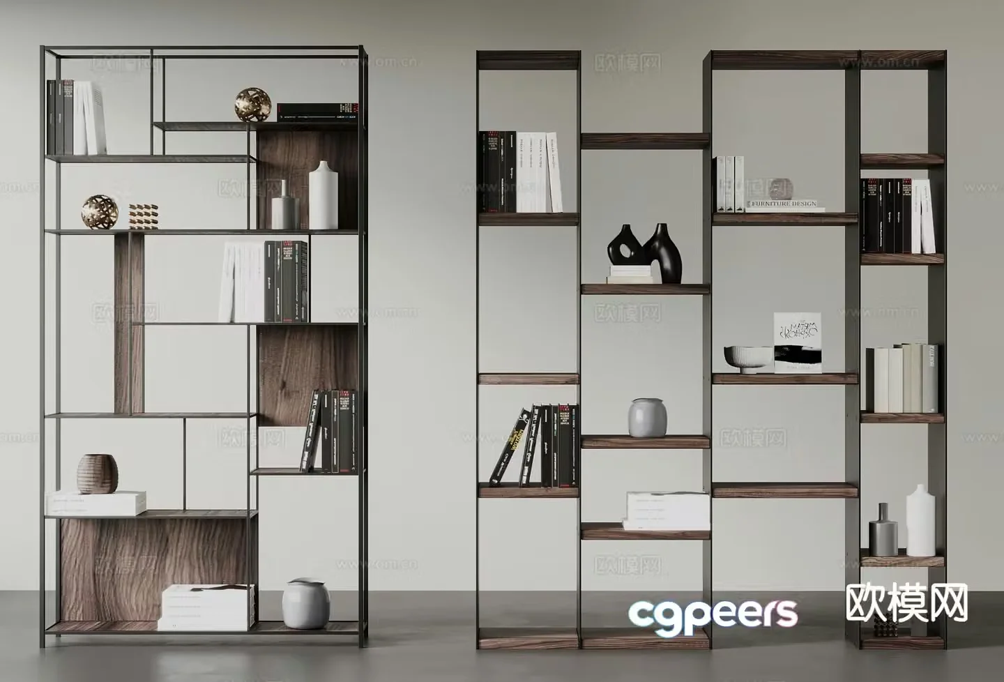 Modern partition cabinet bookcase display cabinet 3d model