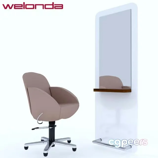 3ds Max Free – Weloda vida chair and style mirror