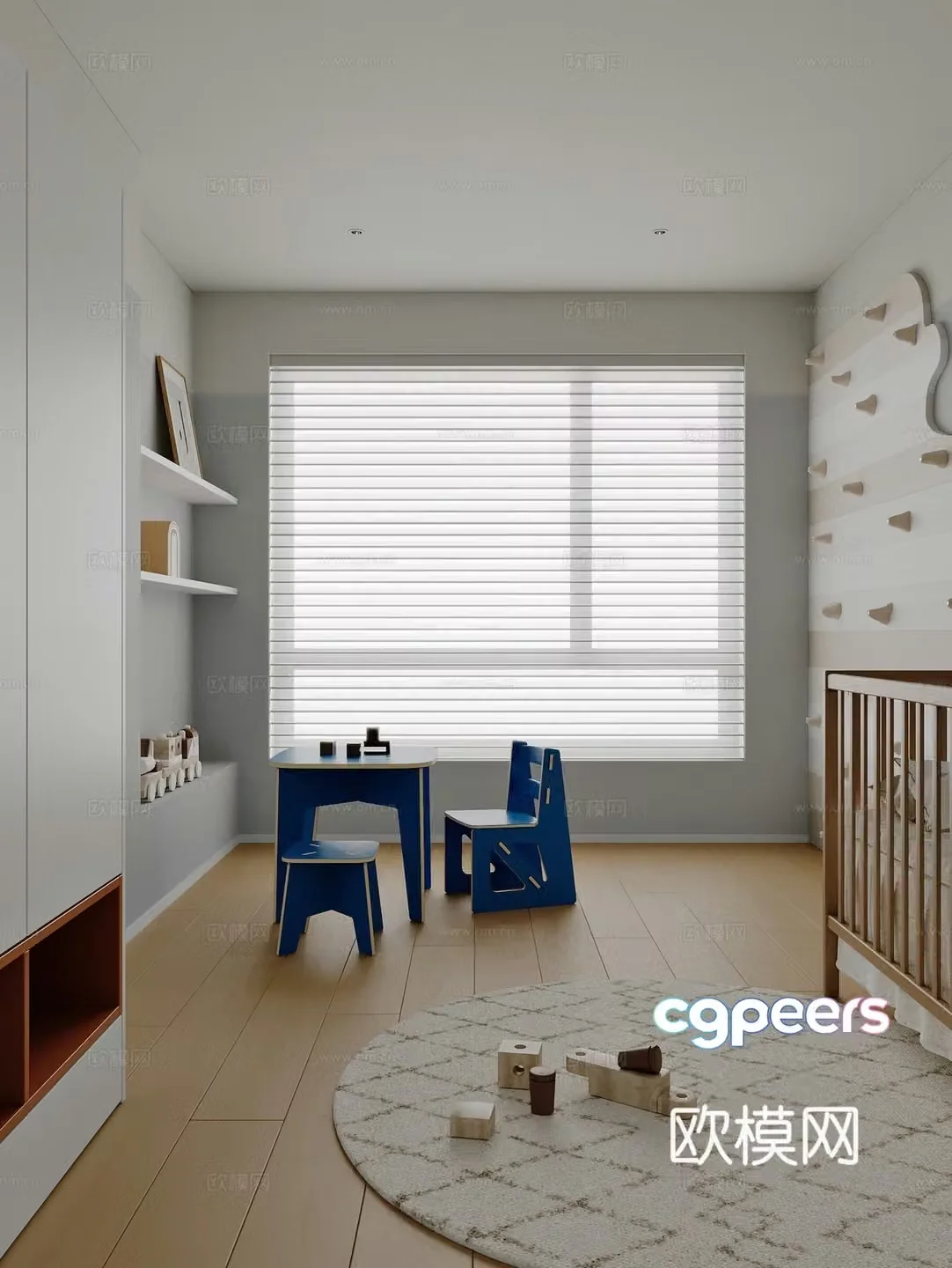 Modern children’s room children’s room 3d model