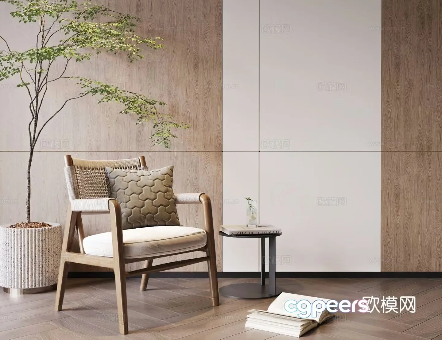 Modern chair leisure chair 3d model