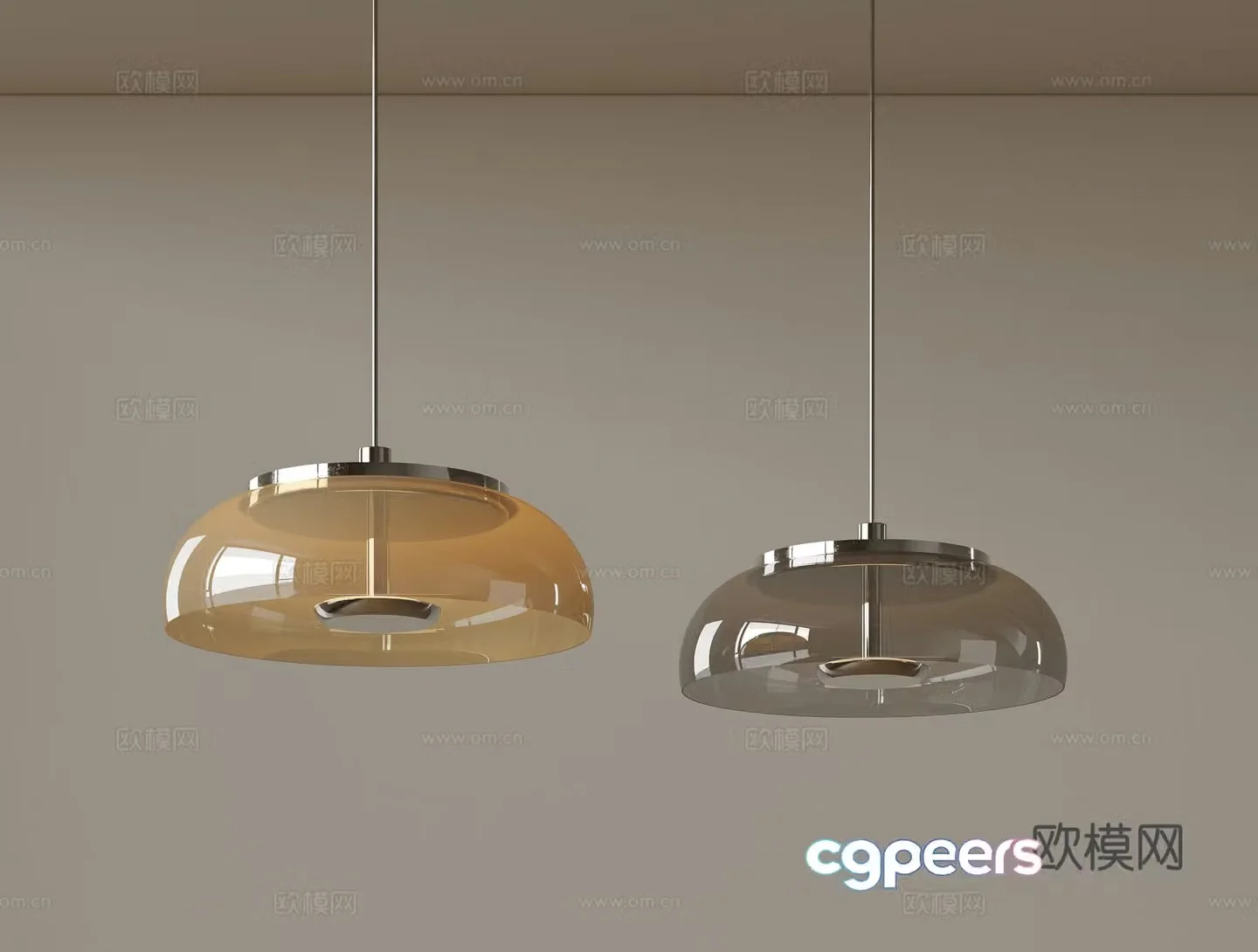 Modern bedside chandelier Single head chandelier 3d model