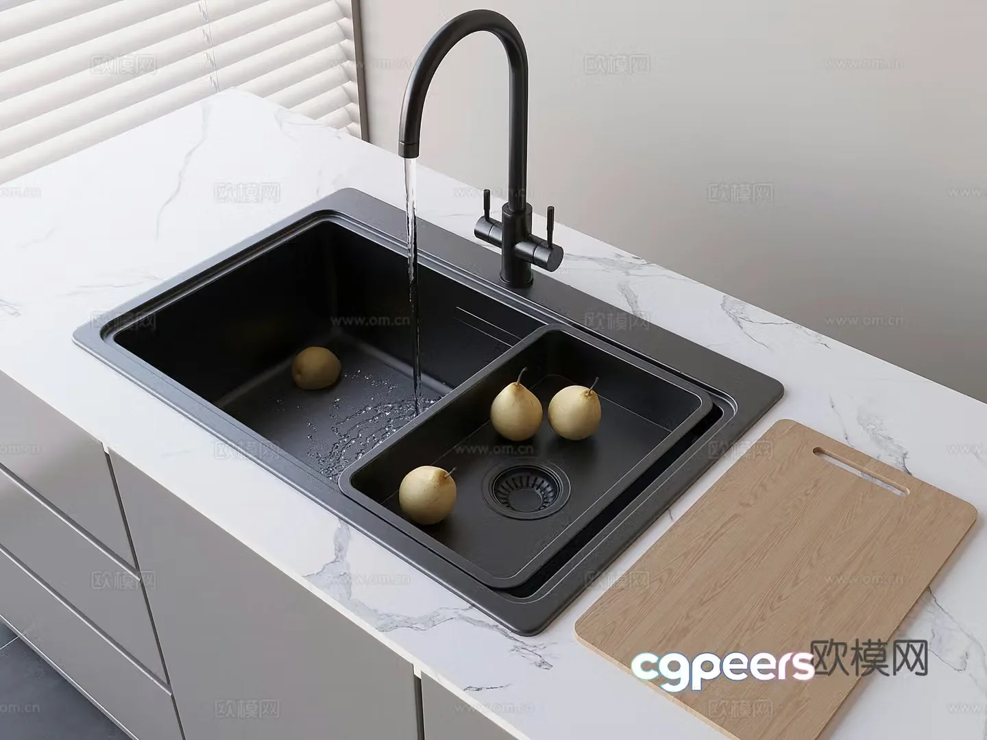 sink sink cutting board 3d model