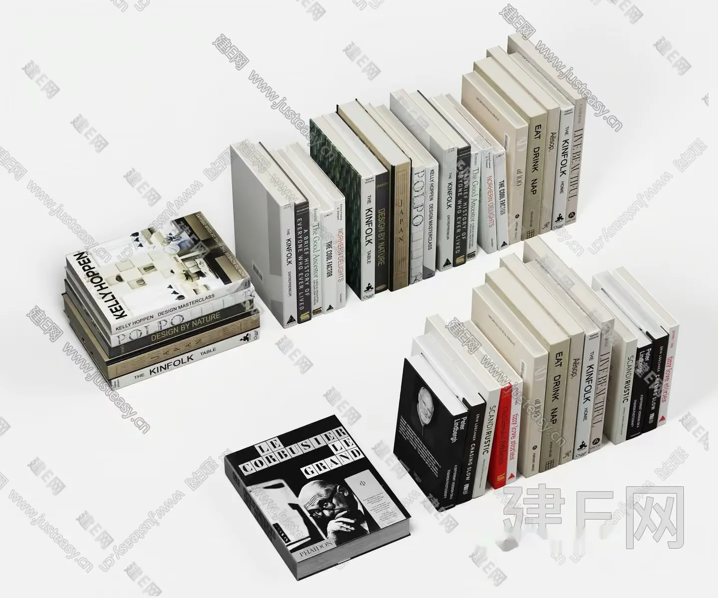 A Collection Of Books 3D Model – 1579 – VRAY Render