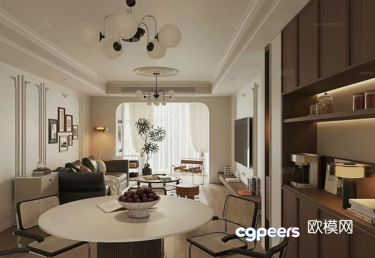 French restaurant 3d model