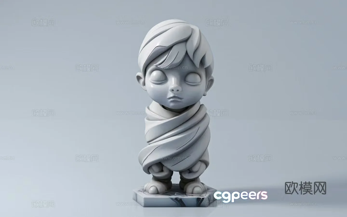 Character sculpture cartoon style artistic abstract creative ornaments figure decoration sculpture statue travel 3d model