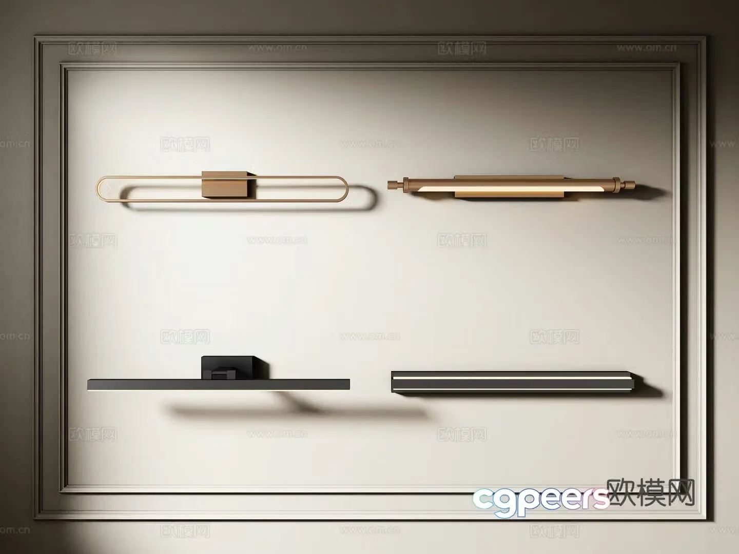 Modern front light 3d model