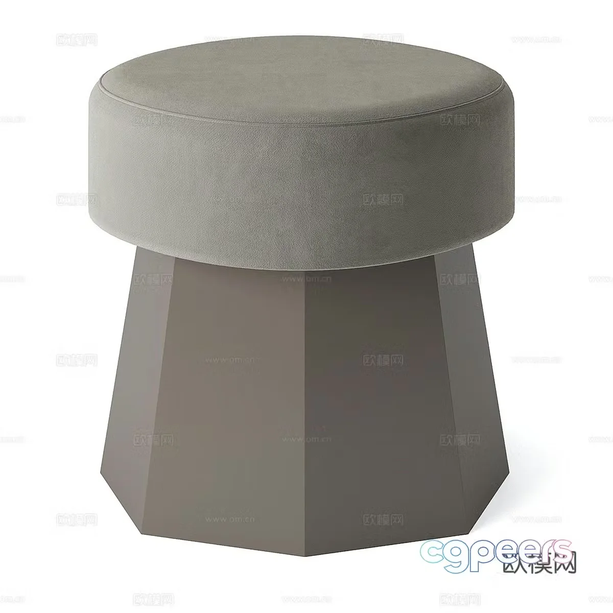 Modern simple sofa stool low stool simple low stool decorative low stool round low stool 3D model