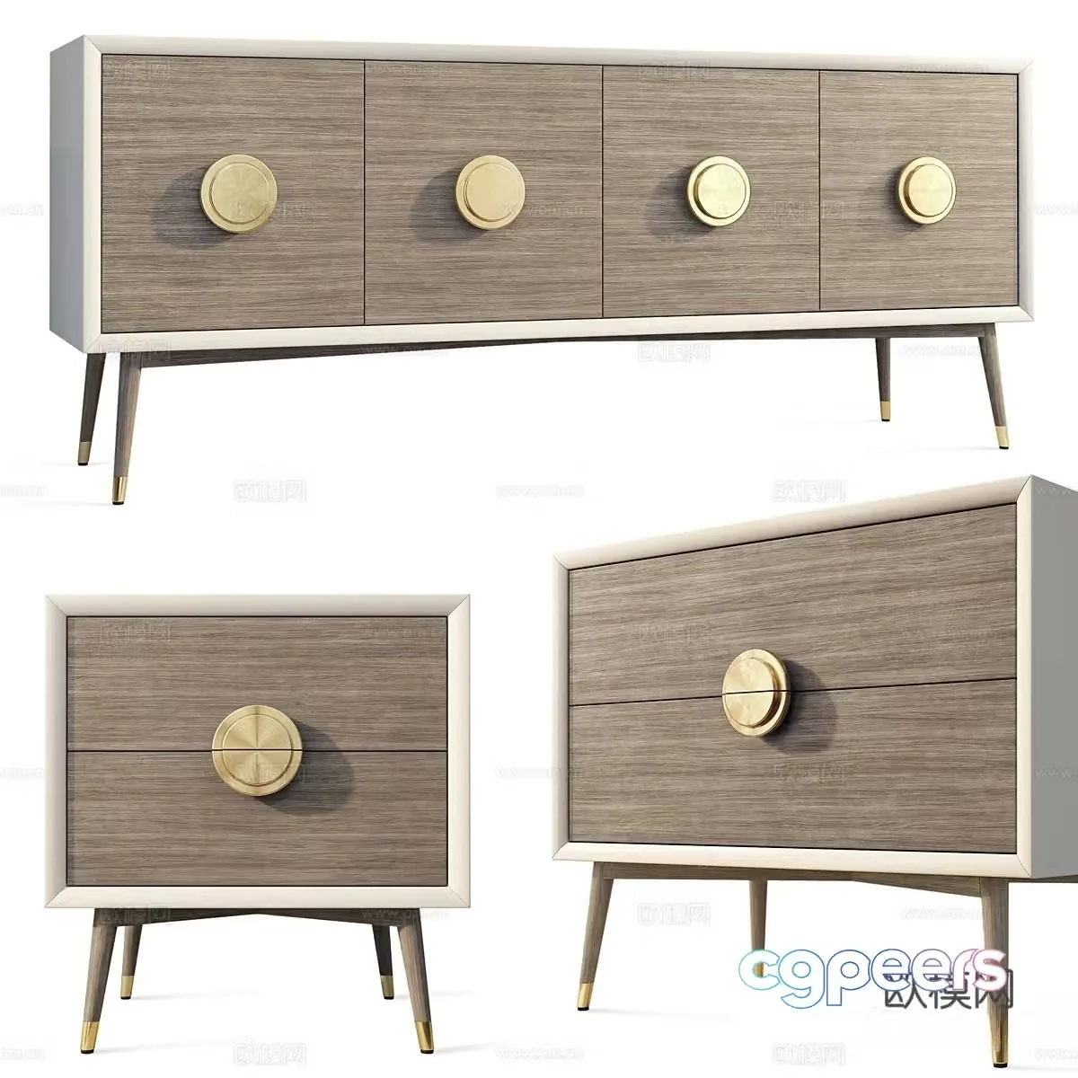 New Chinese style TV cabinet 3d model