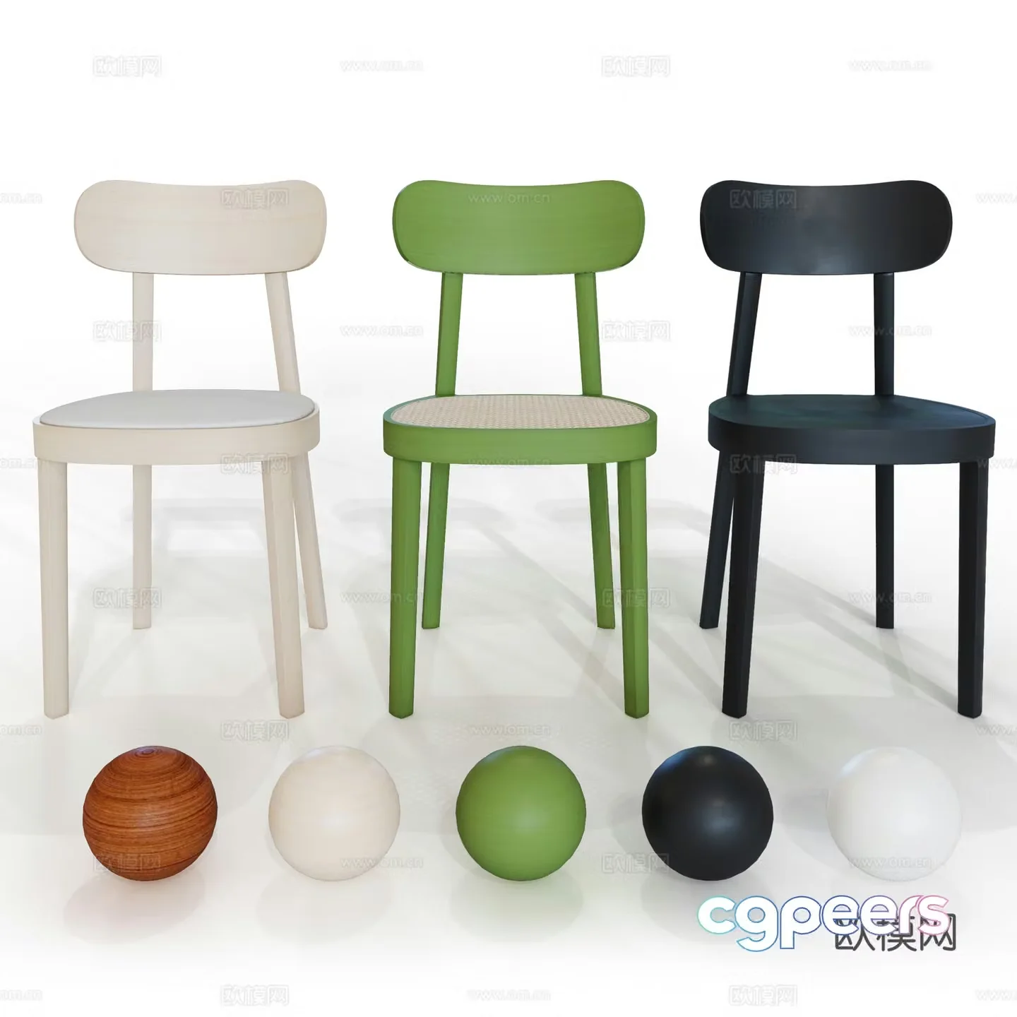 Modern Nordic children’s chair 3d model