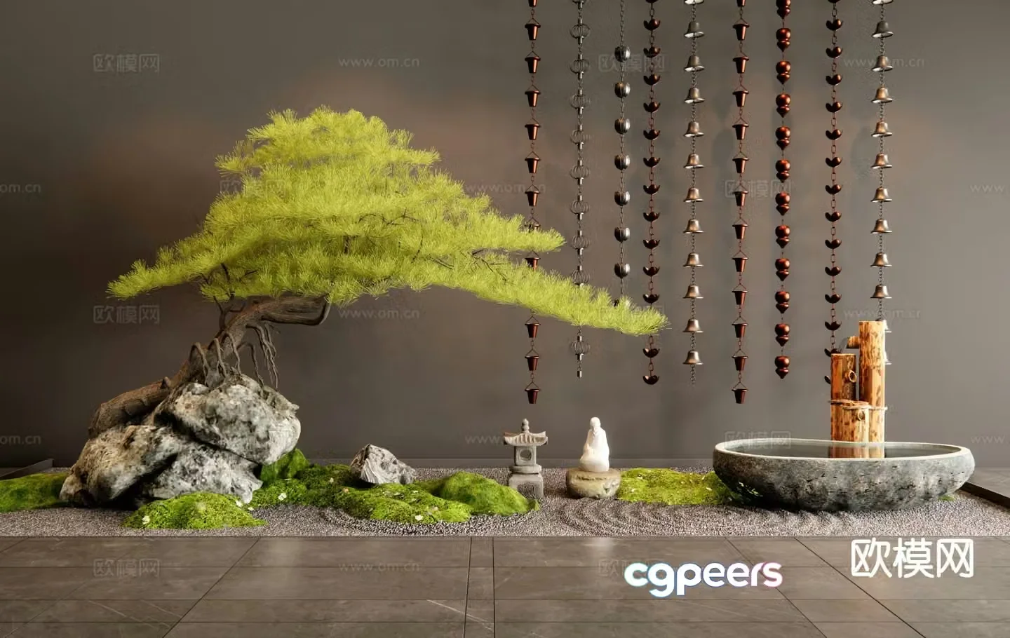 Landscape sketch plant landscaping 3D model