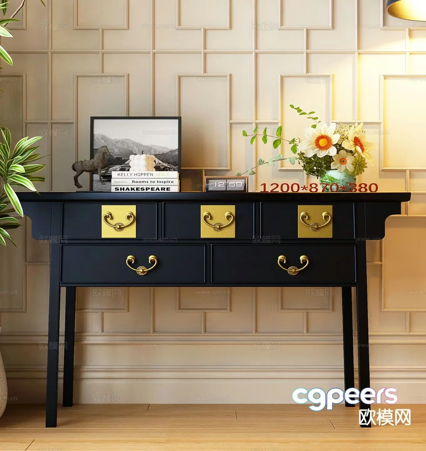 New Chinese-style Duanjingdai 3D model