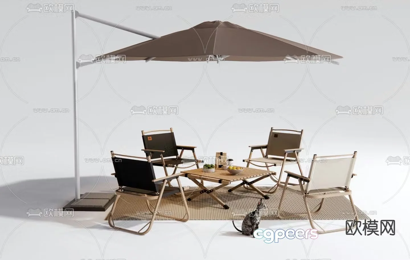 Outdoor tables and chairs camping tables and chairs 3d model