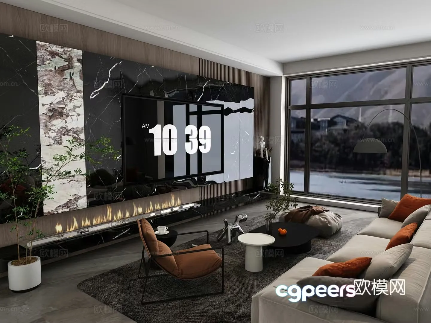 Modern living room 3d model
