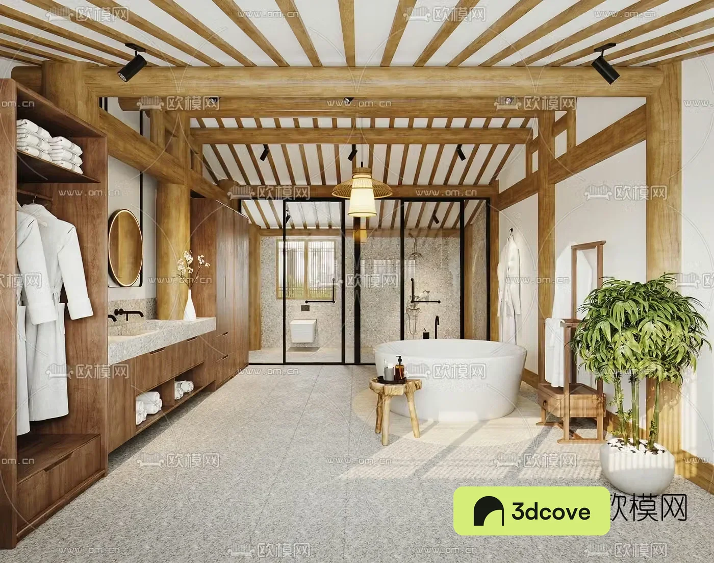 Natural style B&B bathroom