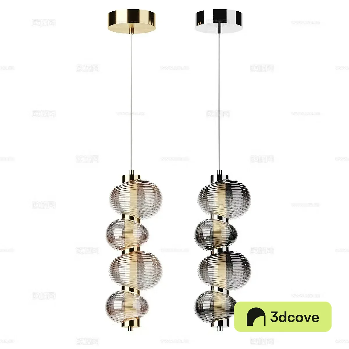Light luxury glass chandelier simple chandelier