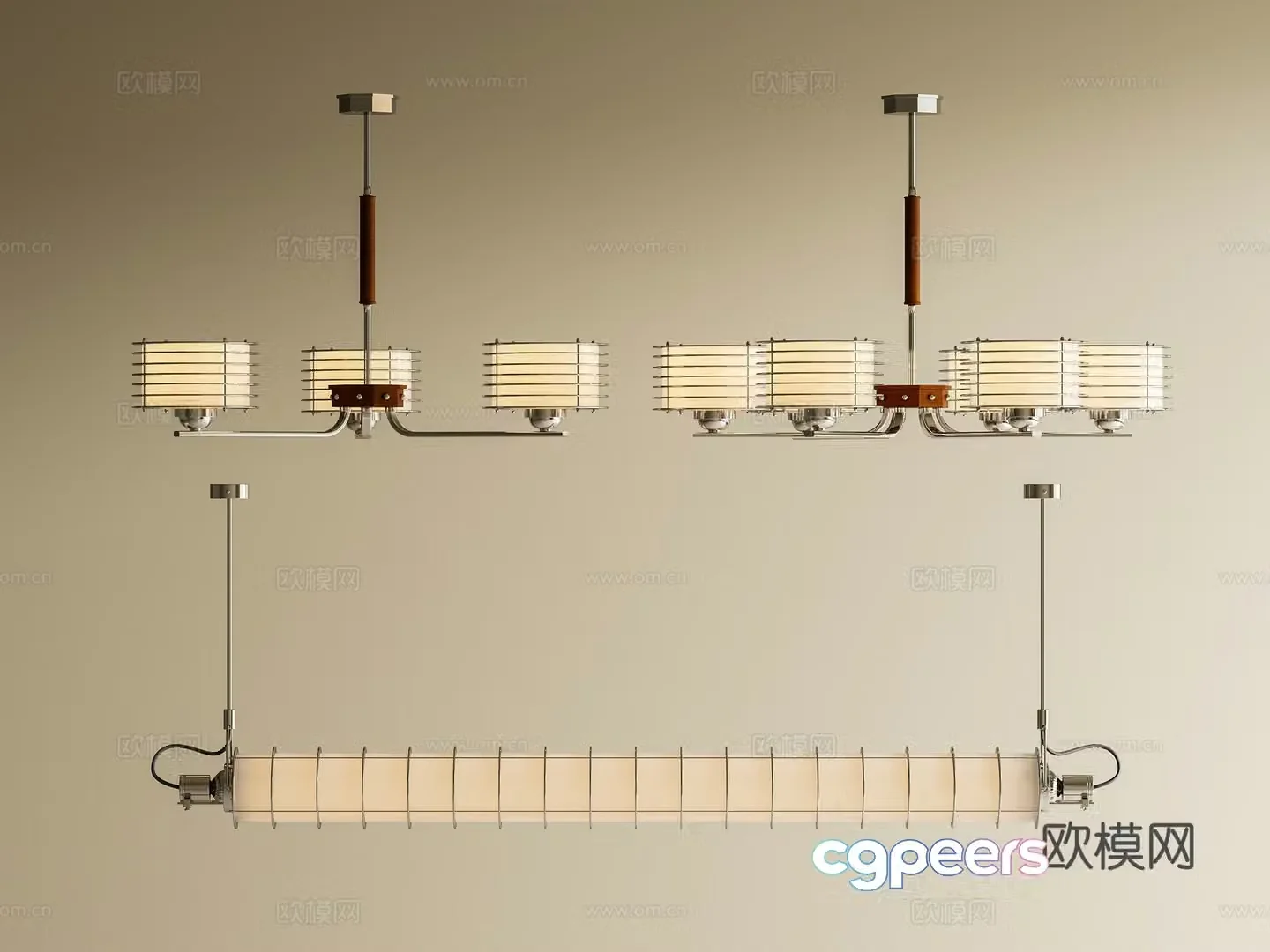 Medium simple lamp combination Modern simple chandeliers Medium simple chandeliers Bauhaus chandeliers Metal chandeliers 3D model