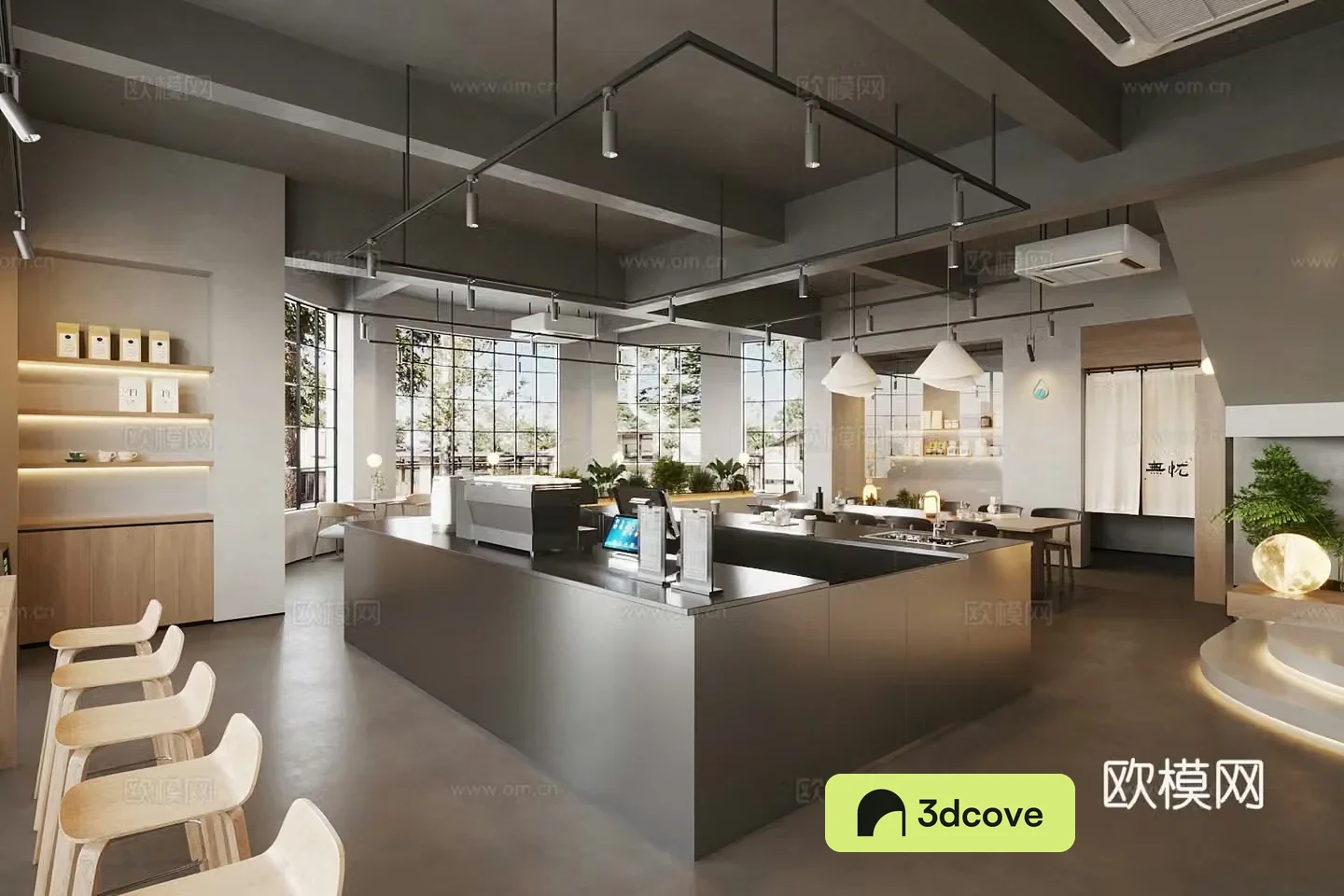 Industrial style coffee shop operation table milk tea shop workbench restaurant water bar coffee table