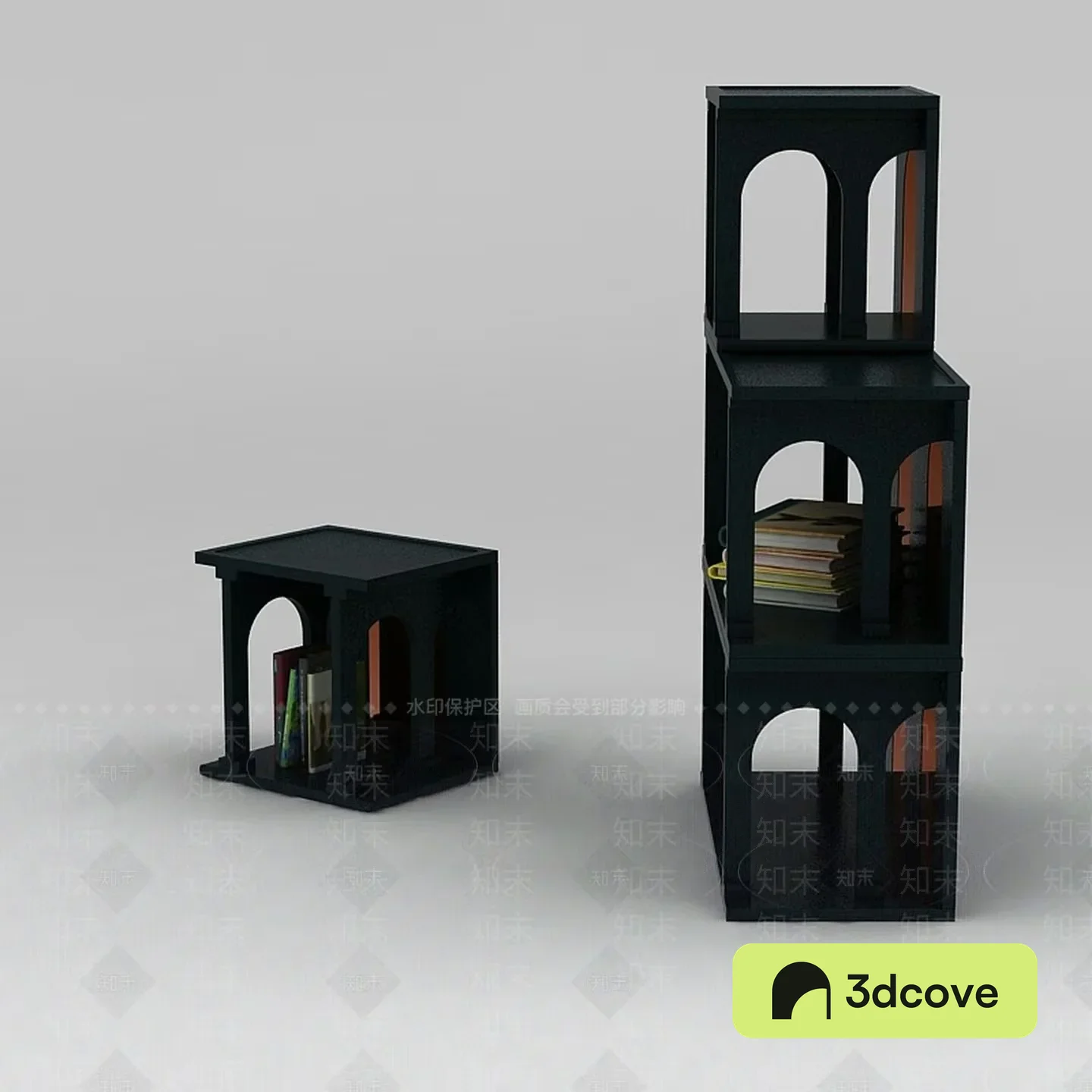 Black Bookshelves