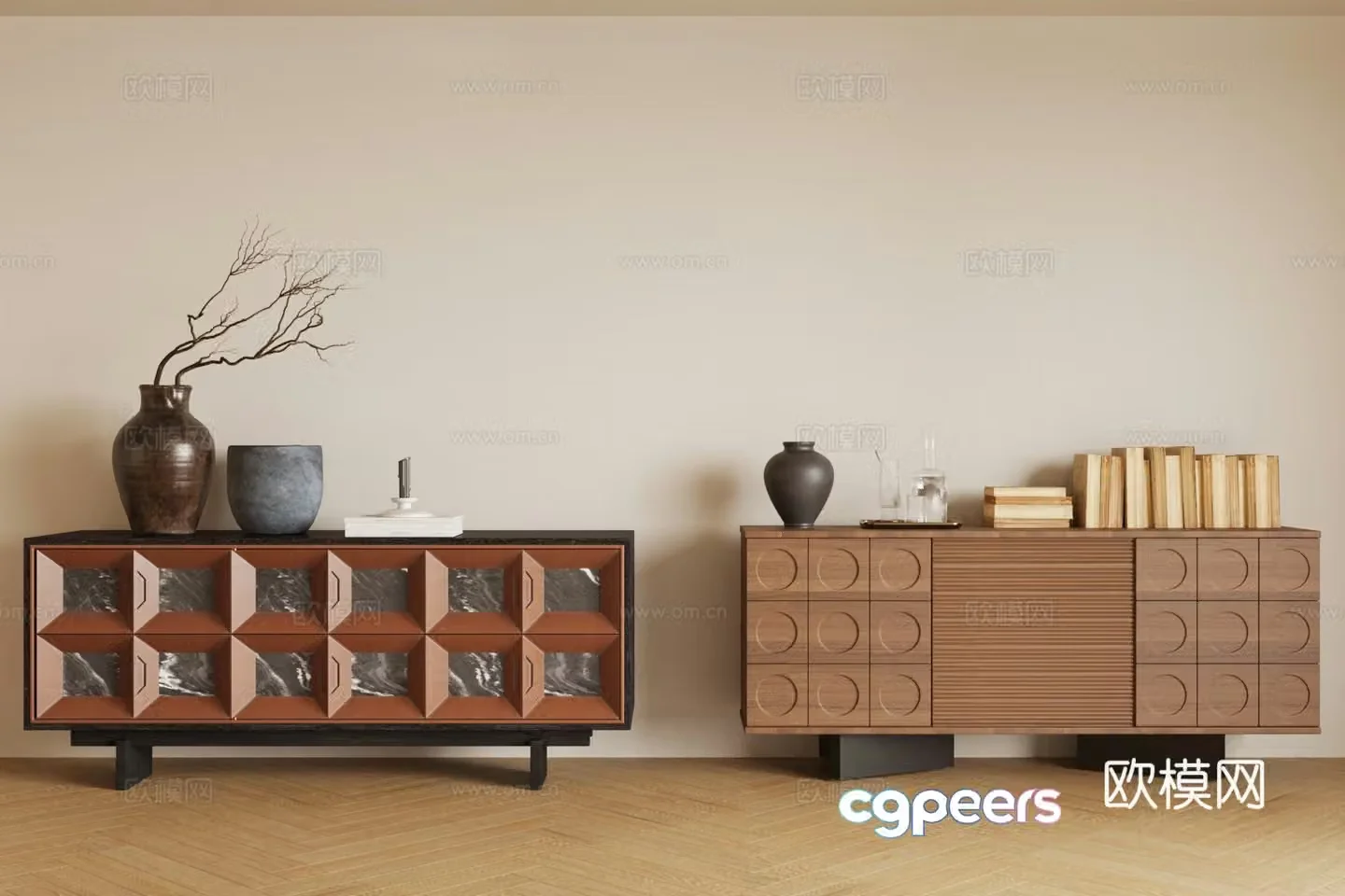 New Chinese Zen chest of cabinets New Chinese style porch cabinets Terminal view porch cabinets New Chinese style decorative cabinets Side cabinets 3D model