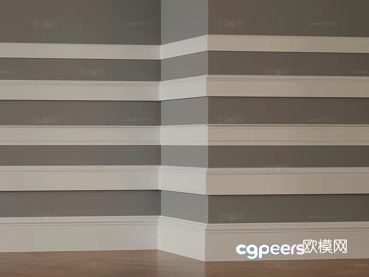 19 French skirting 3d model