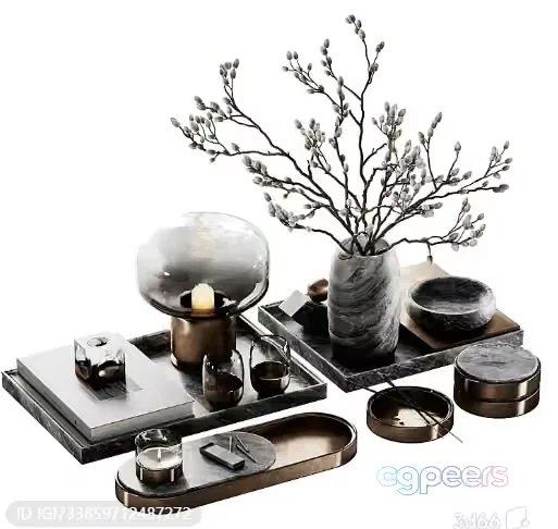 Modern Home Decor 3D Model – 18464 – VRAY Render
