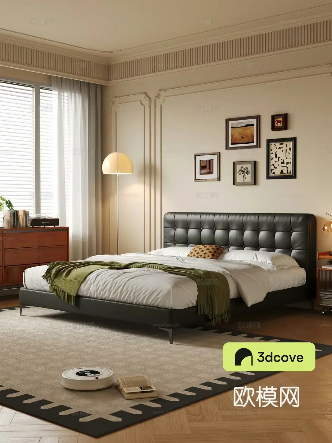 Modern French master bedroom medieval style double bed French double bed