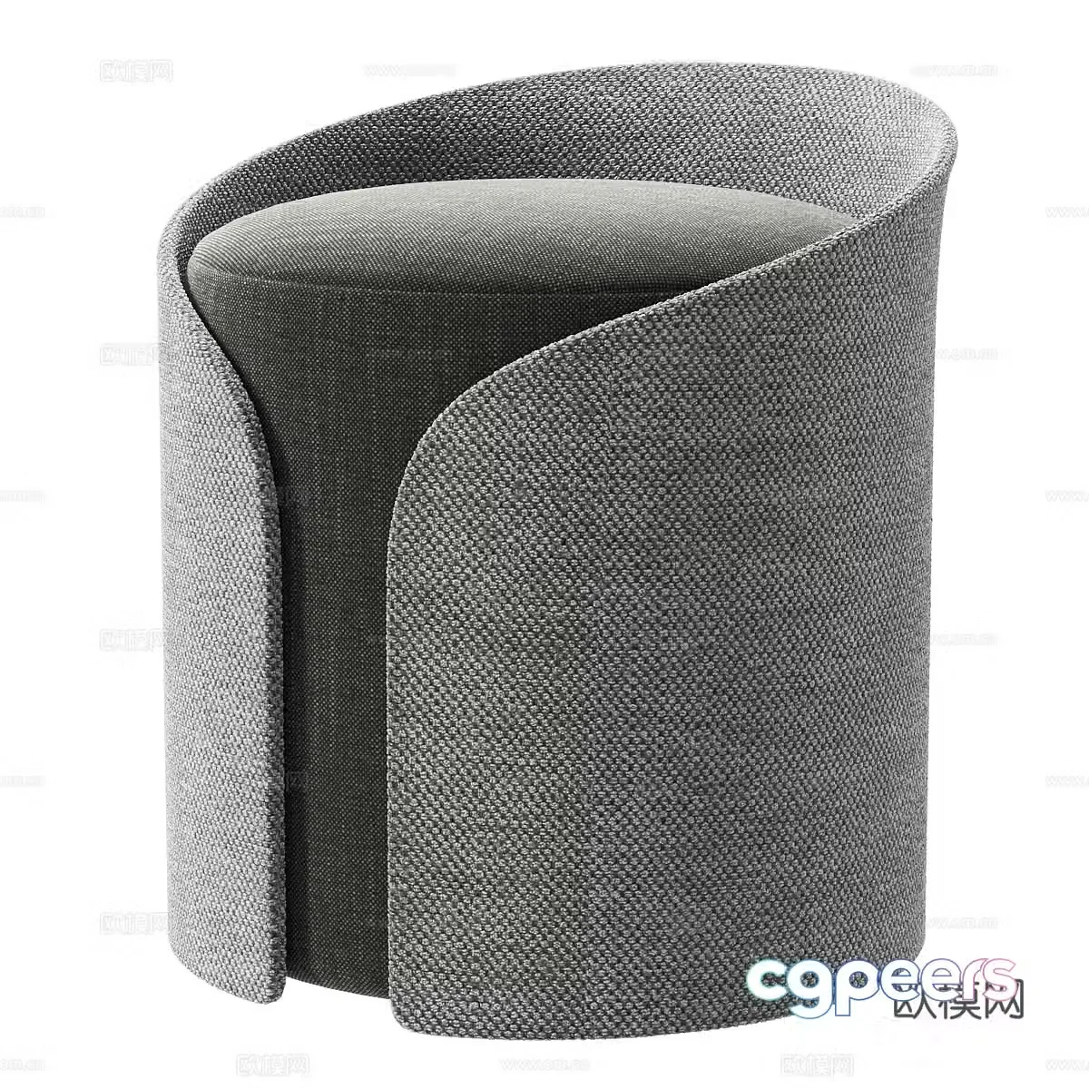 Modern Italian CIDER-LA cardigan stool 3D model