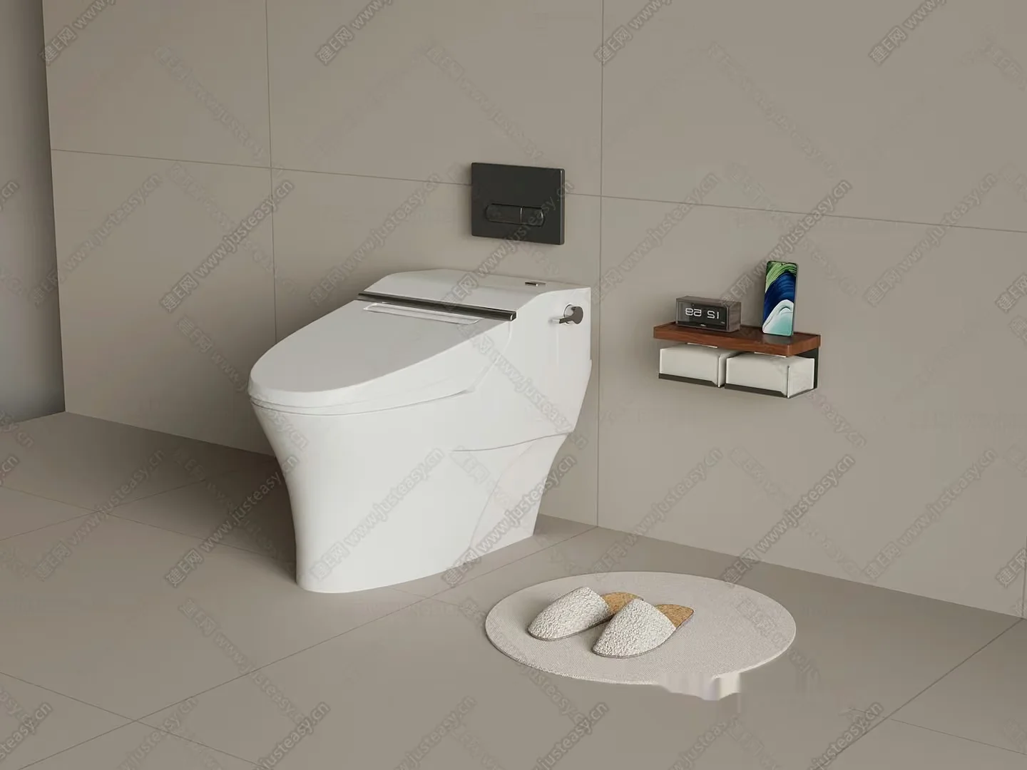 Modern Bathroom Decor 3D Model – 12260 – VRAY Render