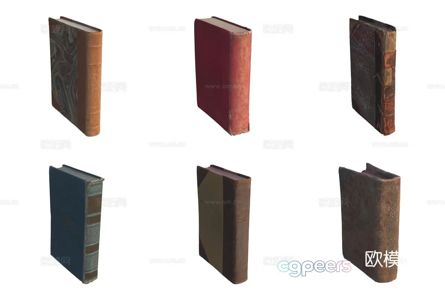 Books ancient books notebook 3d model