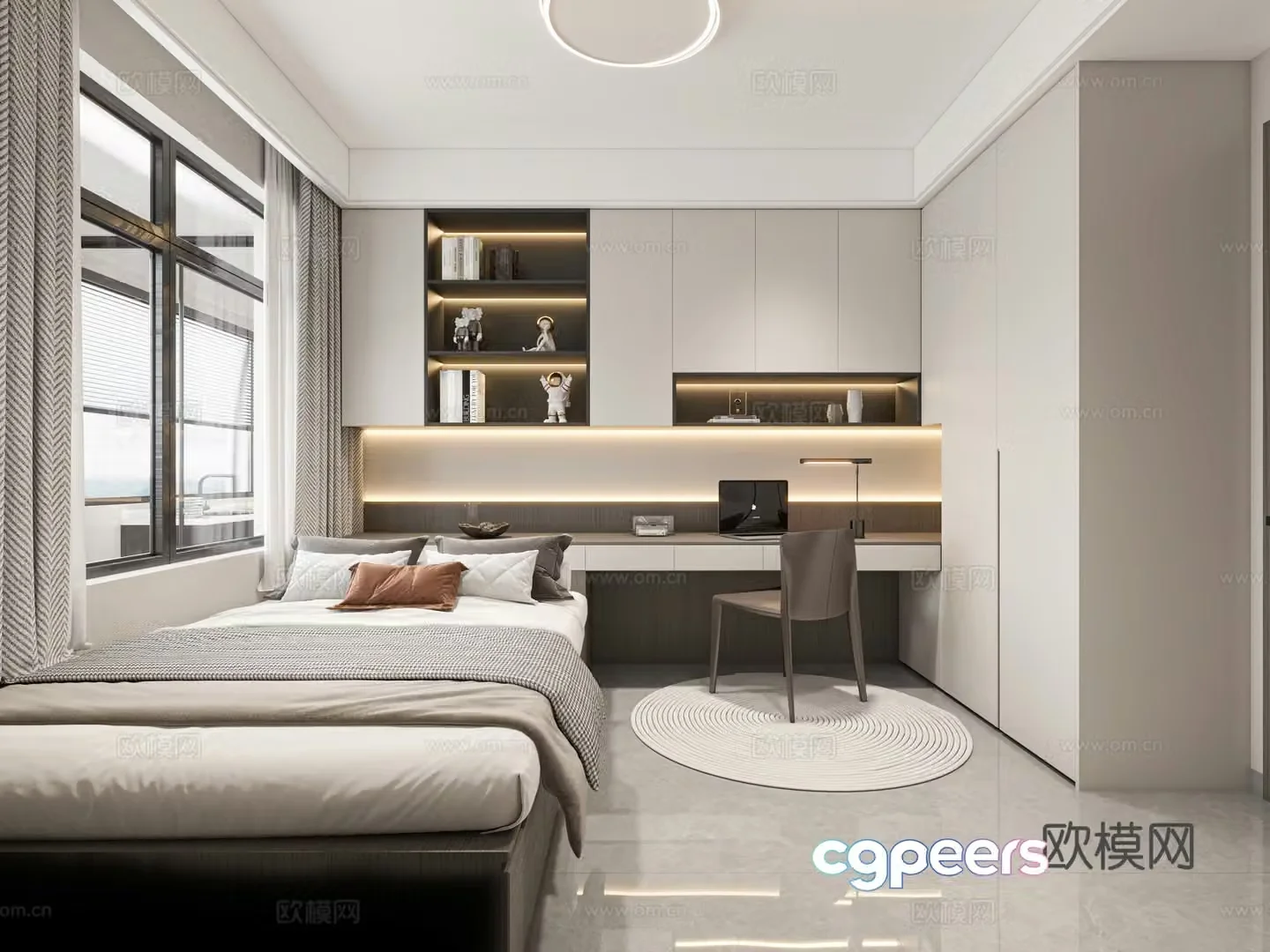 Modern Tatami Bedroom Modern Bedroom Italian Tatami Bedroom 3D Model