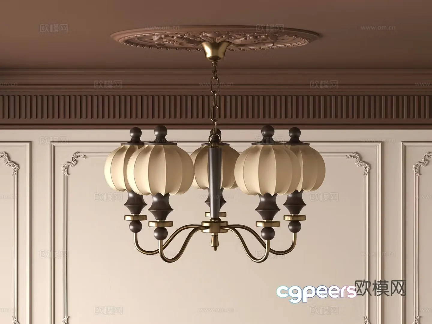 3D model of medieval style chandelier