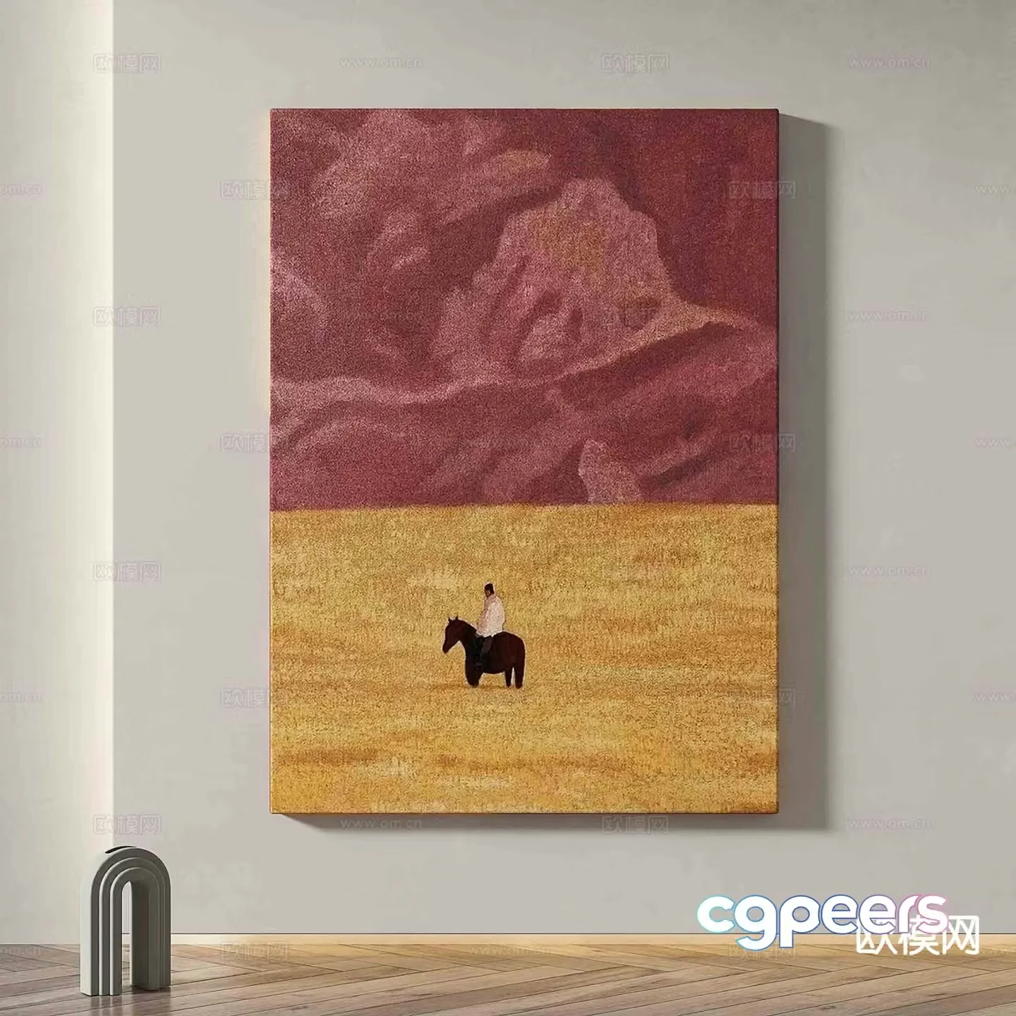 Modern art painting decorative painting 3d model